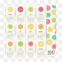 矢量古典花纹日历-空若网 矢量古典花纹日历-空若网