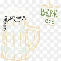矢量粉笔画啤酒-空若网 矢量粉笔画啤酒-空若网