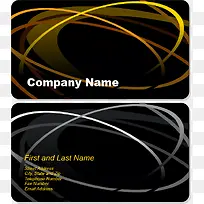 优雅黑色名片设计元素-空若网 优雅黑色名片设计元素-空若网