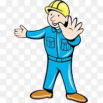 穿着蓝色服装的工人-空若网 穿着蓝色服装的工人-空若网