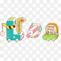 手绘食物车-空若网 手绘食物车-空若网