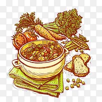 手绘食物-空若网 手绘食物-空若网