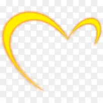 卡通黄色缺口爱心-空若网 卡通黄色缺口爱心-空若网
