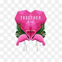 火烈鸟装饰标志-空若网 火烈鸟装饰标志-空若网