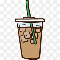 卡通冷奶茶素材图-空若网 卡通冷奶茶素材图-空若网