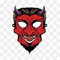 手绘恶魔面具模板下载-空若网 手绘恶魔面具模板下载-空若网