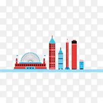 扁平化地标建筑-空若网 扁平化地标建筑-空若网