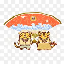 矢量在中国风老虎-空若网 矢量在中国风老虎-空若网