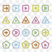 各种按钮图标矢量素材-空若网 各种按钮图标矢量素材-空若网