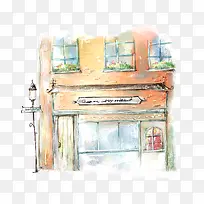 水彩画旧楼-空若网 水彩画旧楼-空若网