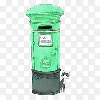 水彩邮筒-空若网 水彩邮筒-空若网