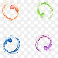 彩色圆圈装饰-空若网 彩色圆圈装饰-空若网