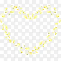 黄色精美花瓣爱心造型-空若网 黄色精美花瓣爱心造型-空若网