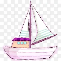 手绘帆船-空若网 手绘帆船-空若网