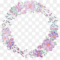 高清水彩花环PNG-空若网 高清水彩花环PNG-空若网