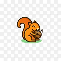 扁平化 卡通 松鼠-空若网 扁平化 卡通 松鼠-空若网