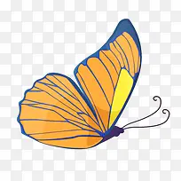 黄色蝴蝶卡通-空若网 黄色蝴蝶卡通-空若网