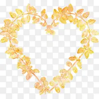 橙色枝叶圆环-空若网 橙色枝叶圆环-空若网