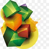 彩色立体方块-空若网 彩色立体方块-空若网