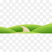 卡通手绘绿色草坪-空若网 卡通手绘绿色草坪-空若网