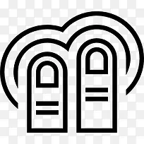 两个手指双击中风的手势图标-空若网 两个手指双击中风的手势图标-空若网