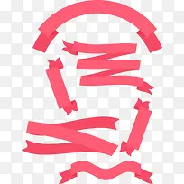 矢量 手绘动画 红彩带-空若网 矢量 手绘动画 红彩带-空若网