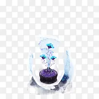 彩色水墨圈盆栽素材图片-空若网 彩色水墨圈盆栽素材图片-空若网