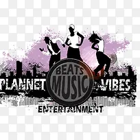 矢量水彩和跳舞的人-空若网 矢量水彩和跳舞的人-空若网