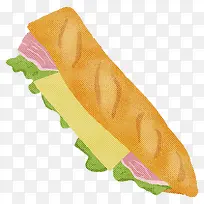 法式面包手绘图片-空若网 法式面包手绘图片-空若网