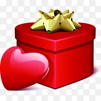 教师节手绘红色爱心礼盒-空若网 教师节手绘红色爱心礼盒-空若网