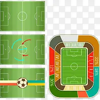 卡通扁平化足球场-空若网 卡通扁平化足球场-空若网
