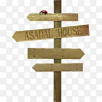 春季昆虫木板指路牌-空若网 春季昆虫木板指路牌-空若网