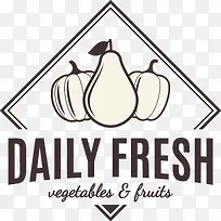 水果蔬菜标签 黑白扁平-空若网 水果蔬菜标签 黑白扁平-空若网