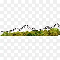 手绘远处山脉-空若网 手绘远处山脉-空若网