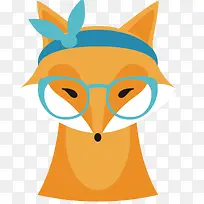 手绘狐狸矢量素材-空若网 手绘狐狸矢量素材-空若网