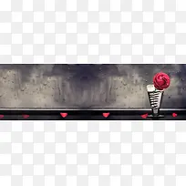 �ڰײ���ˮ��õ�屳��banner-������