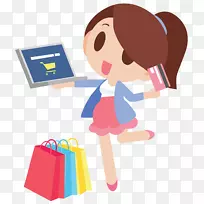 网上购物剪贴画-快乐女性日-空若网 网上购物剪贴画-快乐女性日-空若网
