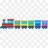 卡通多彩行驶的火车-空若网 卡通多彩行驶的火车-空若网