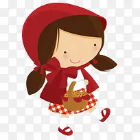 卡通手绘小红帽-空若网 卡通手绘小红帽-空若网