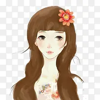 唯美插画女生-空若网 唯美插画女生-空若网