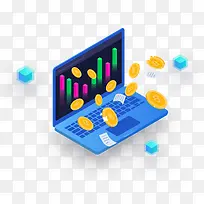 2.5d立体科技笔记本插画装饰-空若网 2.5d立体科技笔记本插画装饰-空若网