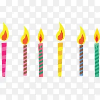 彩色的生日快乐蜡烛-空若网 彩色的生日快乐蜡烛-空若网