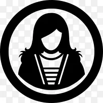 电脑图标女性盘长头发-空若网 电脑图标女性盘长头发-空若网