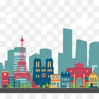 扁平化城市风景-空若网 扁平化城市风景-空若网