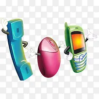 可爱的拟人电话-空若网 可爱的拟人电话-空若网