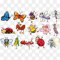 几种卡通昆虫-空若网 几种卡通昆虫-空若网