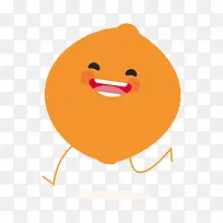 橙色开心芒果水果表情-空若网 橙色开心芒果水果表情-空若网