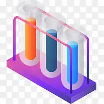 渐变2.5D化学试剂矢量插画-空若网 渐变2.5D化学试剂矢量插画-空若网