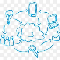 蓝色线条用电链-空若网 蓝色线条用电链-空若网