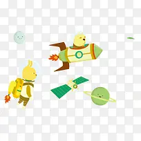 矢量图飞向宇宙-空若网 矢量图飞向宇宙-空若网